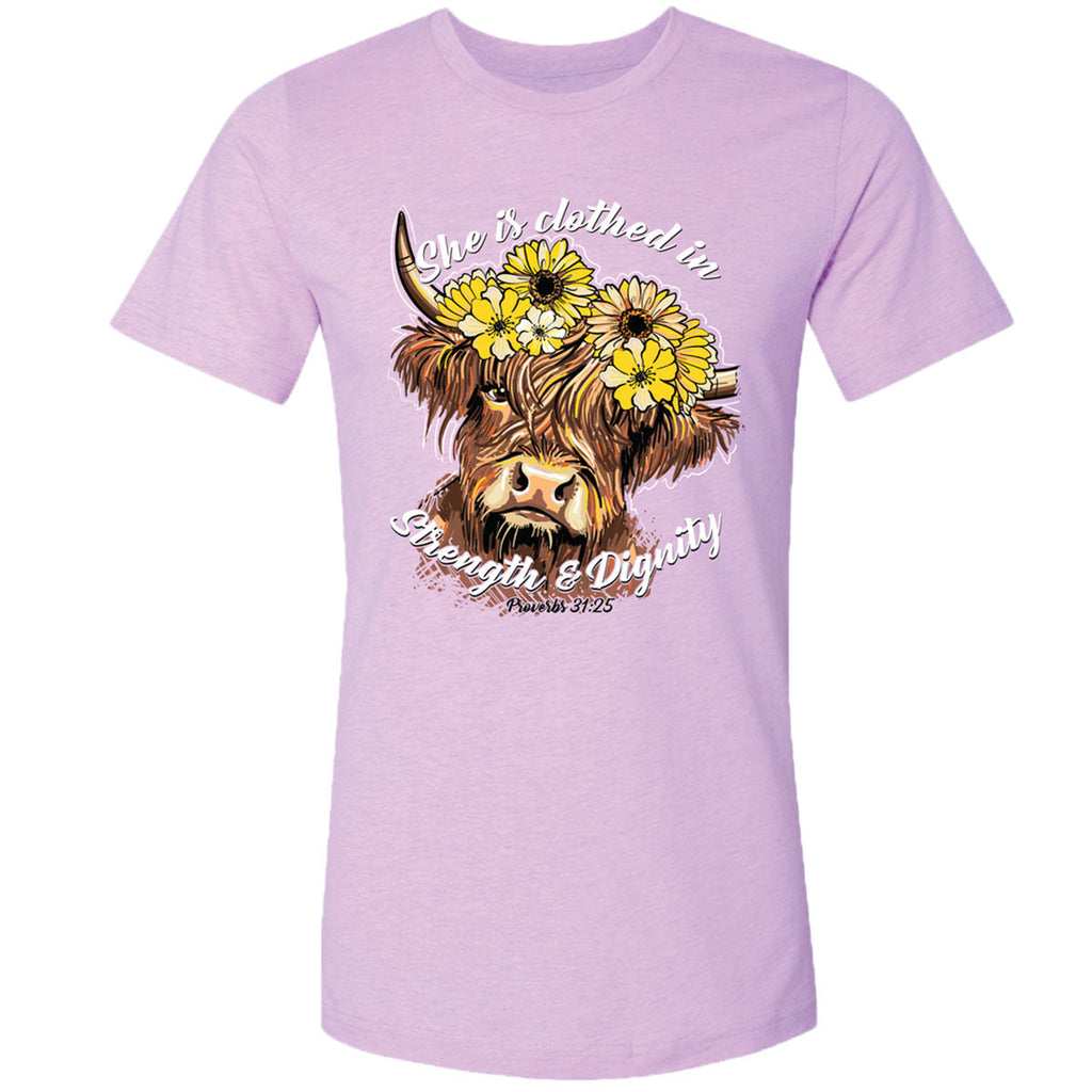 Girlie Girl Lulu Mac Clothed Highland Cow Canvas - Adult & Kids T-Shirts, Sweatshirts & Hoodies apparel design preview 2