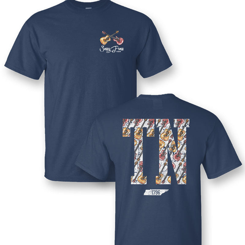SALE Sassy Frass Tennessee Guitar State Comfort - Adult & Kids T-Shirts, Sweatshirts & Hoodies apparel design preview 1