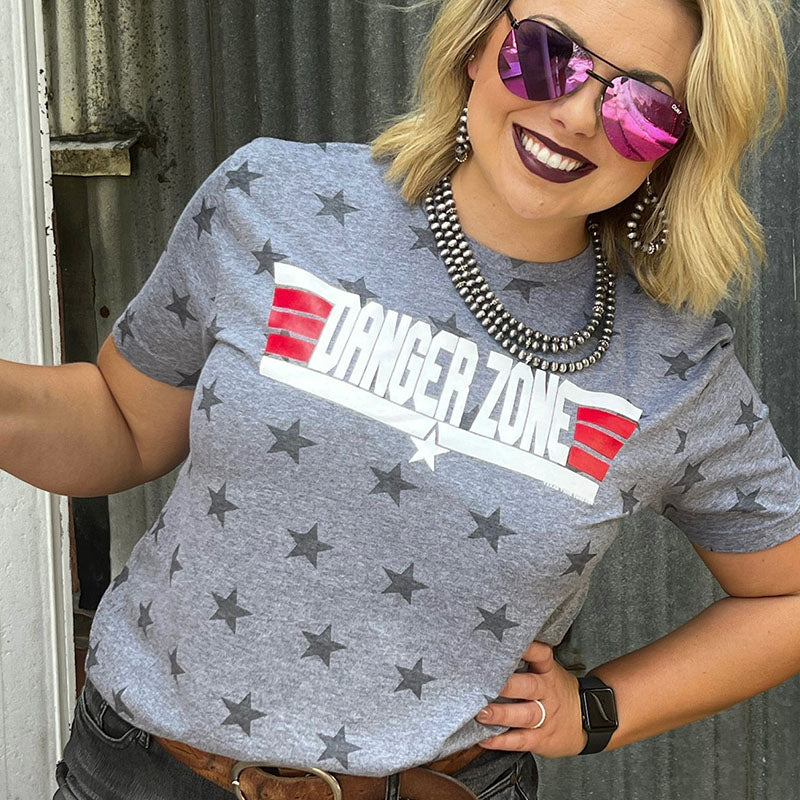 Texas True Threads Danger Zone Stars Canvas - Adult & Kids T-Shirts, Sweatshirts & Hoodies apparel design preview 1