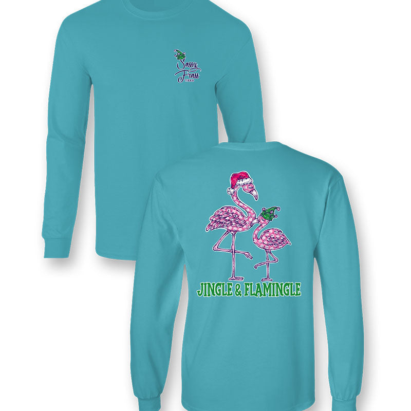 SALE Sassy Frass Flamingle Flamingo Christmas Comfort - Adult & Kids T-Shirts, Sweatshirts & Hoodies apparel design preview 1