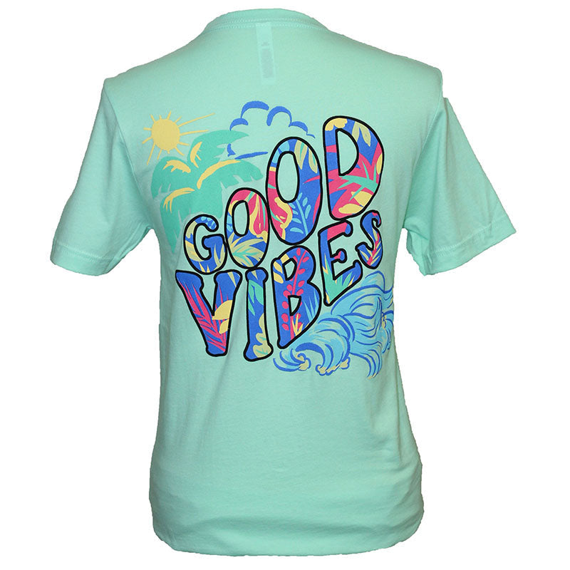 Southern Attitude Tortuga Moon Good Vibes Soft Canvas - Adult & Kids T-Shirts, Sweatshirts & Hoodies apparel design preview 1