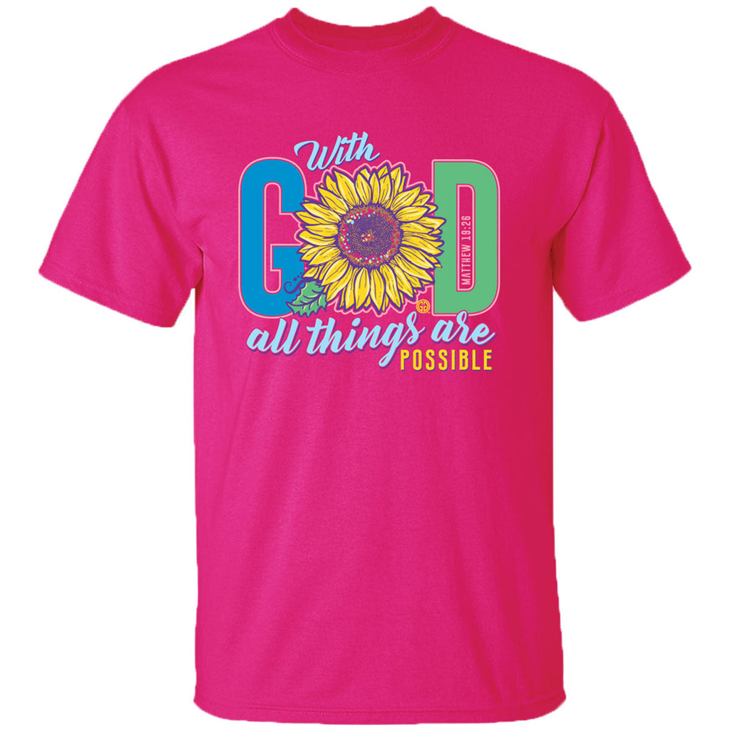 Girlie Girl Originals God Sunflower - Adult & Kids T-Shirts, Sweatshirts & Hoodies apparel design preview 2