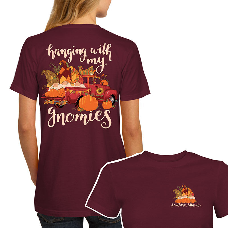 Southern Attitude Hanging Gnomies Pumpkins Fall - Adult & Kids T-Shirts, Sweatshirts & Hoodies apparel design preview 1