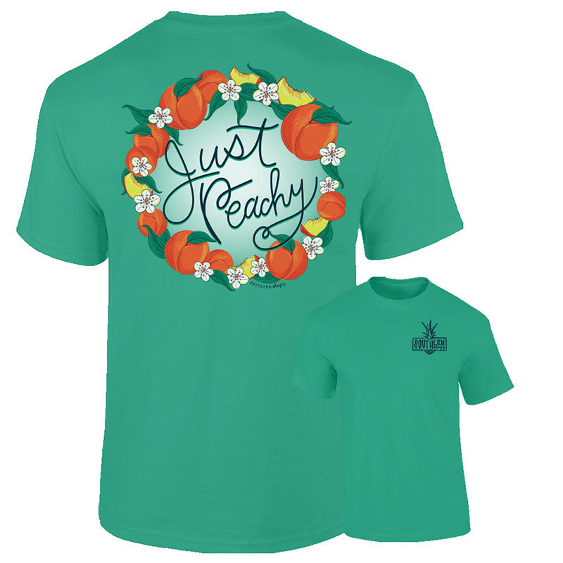 Southernology Preppy Just Peachy Comfort Colors - Adult & Kids T-Shirts, Sweatshirts & Hoodies apparel design preview 1