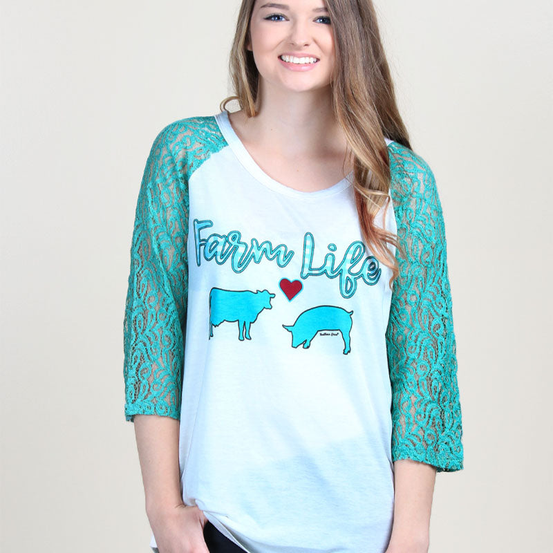 SALE Bjaxx Southern Grace Farm Life Raglan - Adult & Kids T-Shirts, Sweatshirts & Hoodies apparel design preview 1
