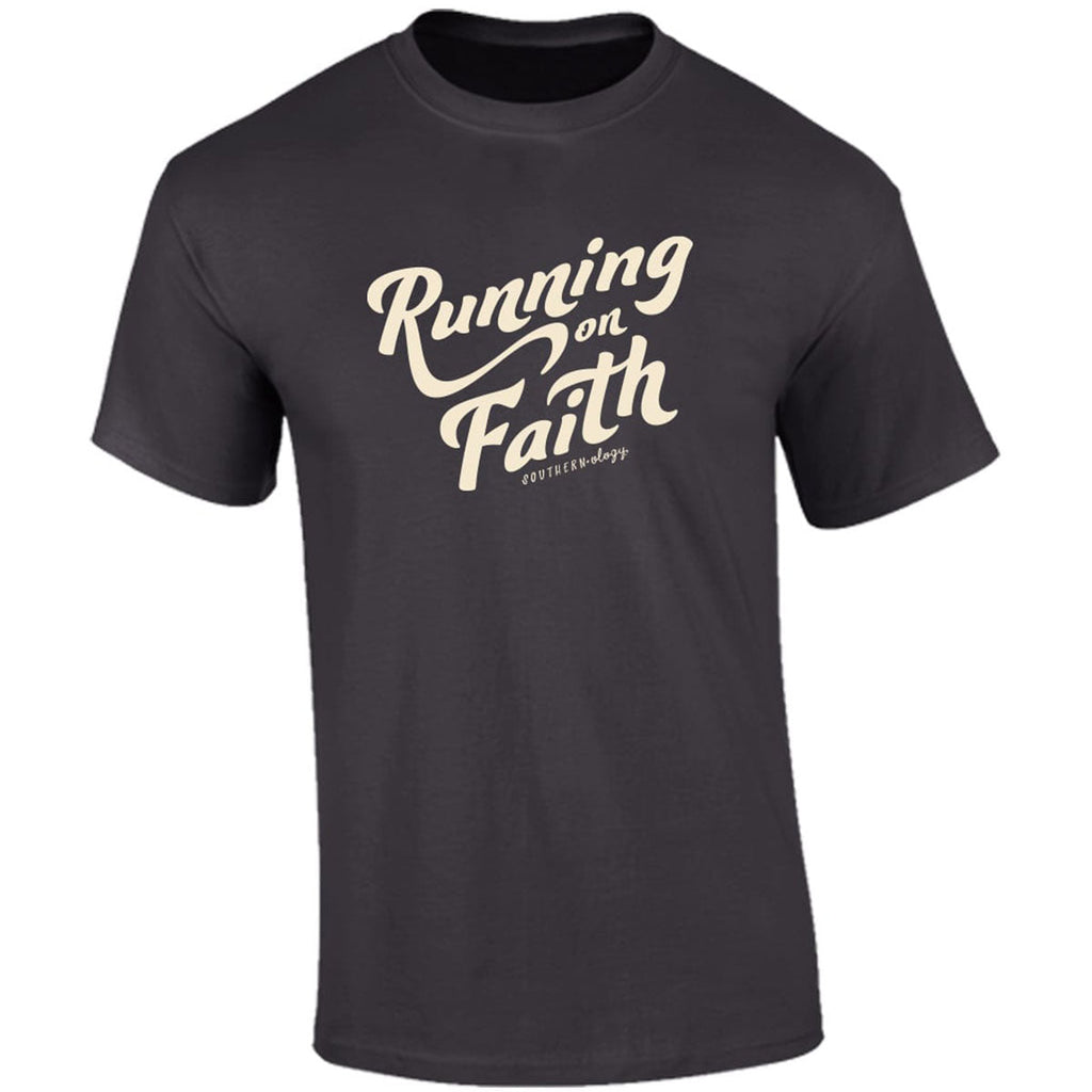 Southernology Script Running on Faith Comfort Colors - Adult & Kids T-Shirts, Sweatshirts & Hoodies apparel design preview 1