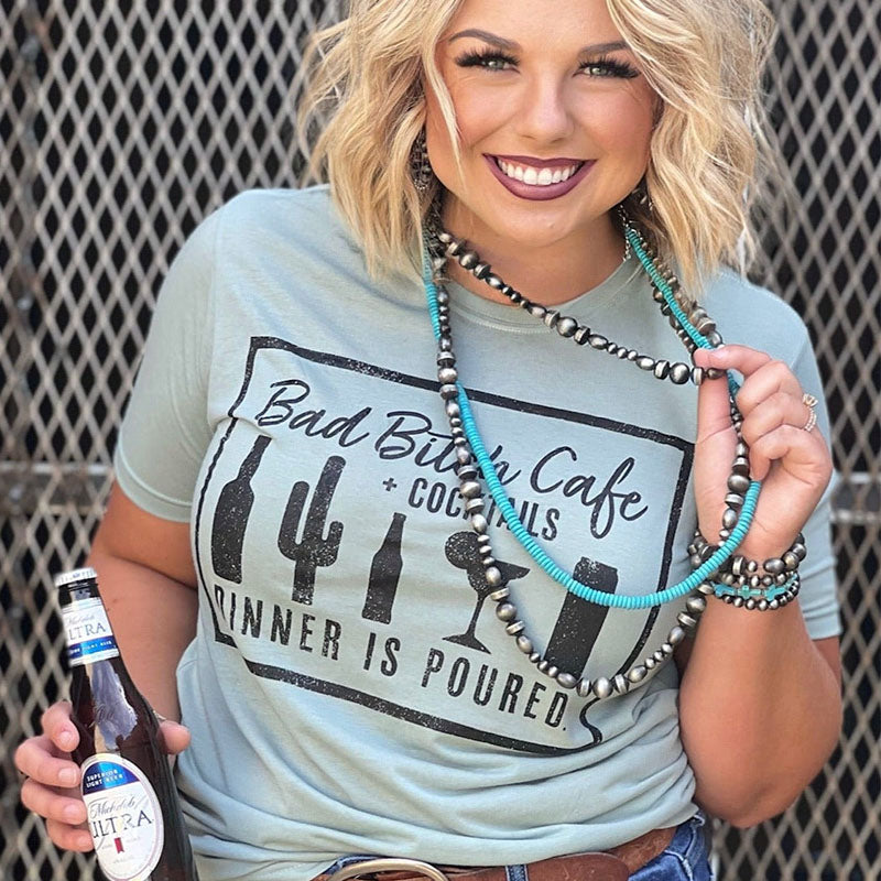 Texas True Threads Bad Bitch Cafe Canvas - Adult & Kids T-Shirts, Sweatshirts & Hoodies apparel design preview 1