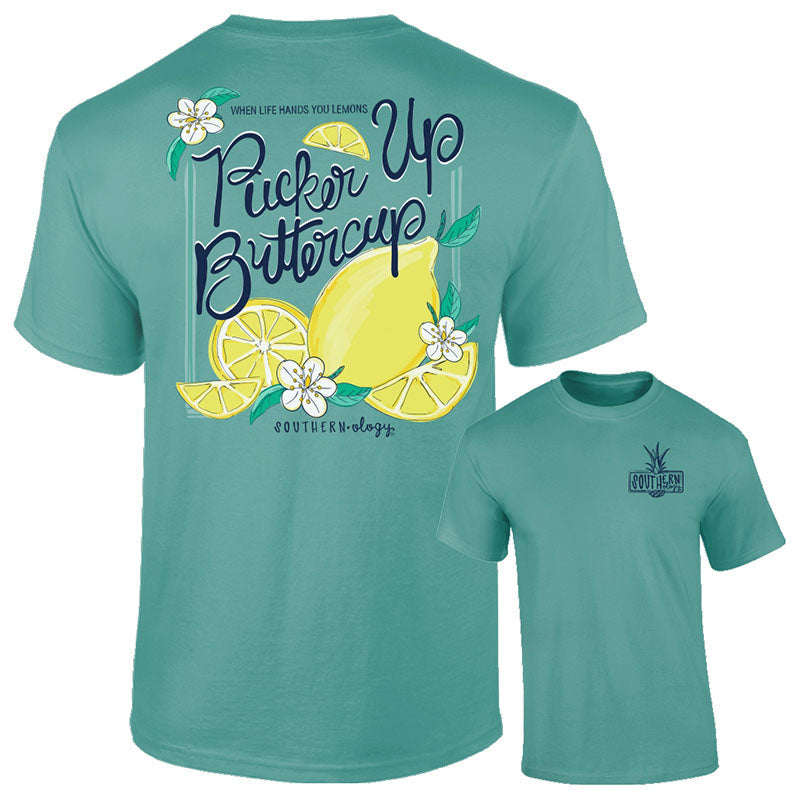 Sale Southernology Pucker Up Buttercup Comfort Colors - Adult & Kids T-Shirts, Sweatshirts & Hoodies apparel design preview 1