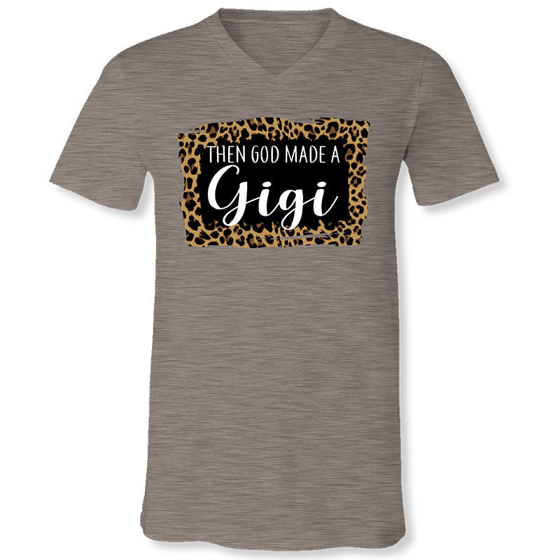 Sassy Frass God Made A Gigi Canvas V-neck - Adult & Kids T-Shirts, Sweatshirts & Hoodies apparel design preview 2