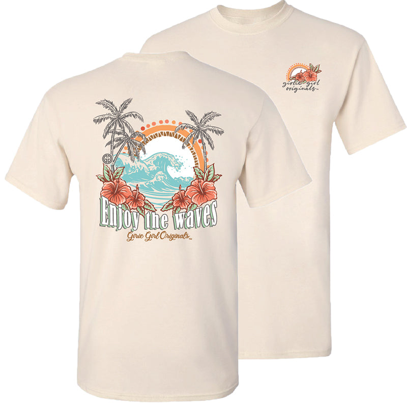 Girlie Girl Originals Enjoy The Waves - Adult & Kids T-Shirts, Sweatshirts & Hoodies apparel design preview 1
