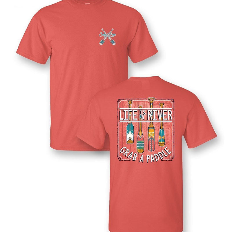 Sassy Frass Life Is A River Canoe Comfort Colors - Adult & Kids T-Shirts, Sweatshirts & Hoodies apparel design preview 1