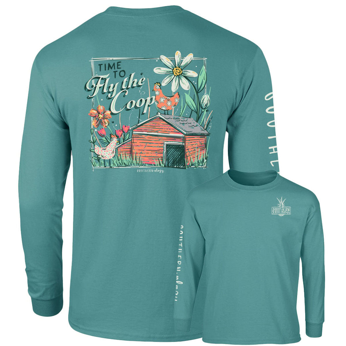 Southernology Fly the Coop Comfort Colors - Adult & Kids T-Shirts, Sweatshirts & Hoodies apparel design preview 1