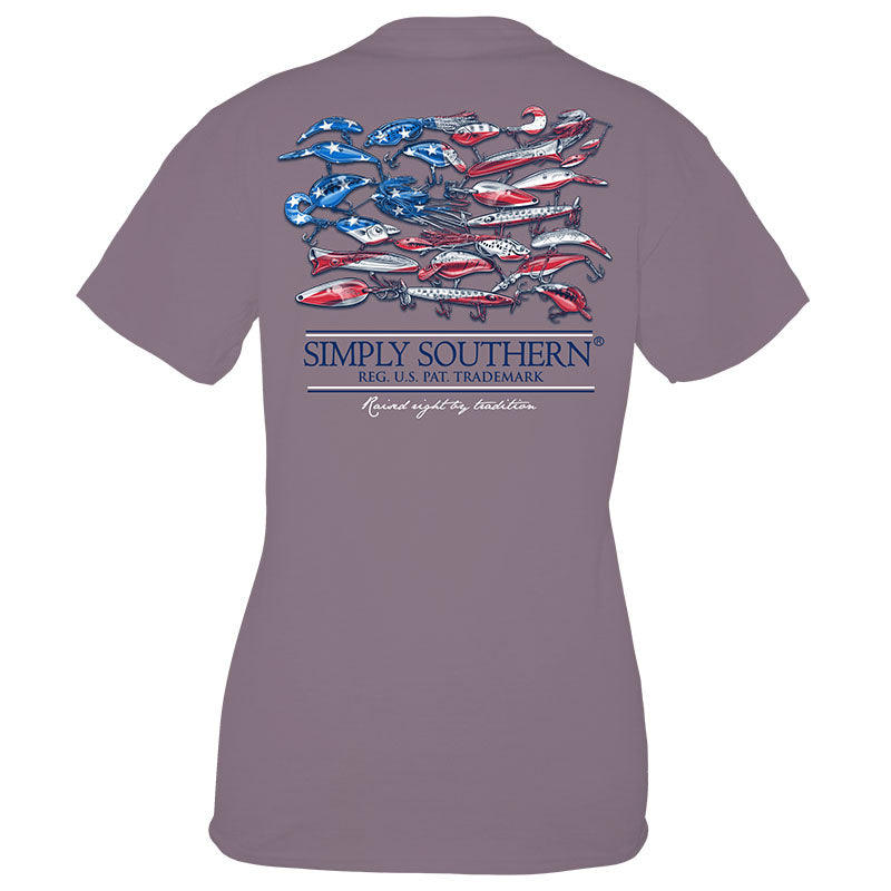 Simply Southern Fishing Lures USA - Adult & Kids T-Shirts, Sweatshirts & Hoodies apparel design preview 1