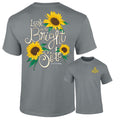 Southernology Bright Side Sunflower Grey Comfort - Adult & Kids T-Shirts, Sweatshirts & Hoodies apparel design preview 1