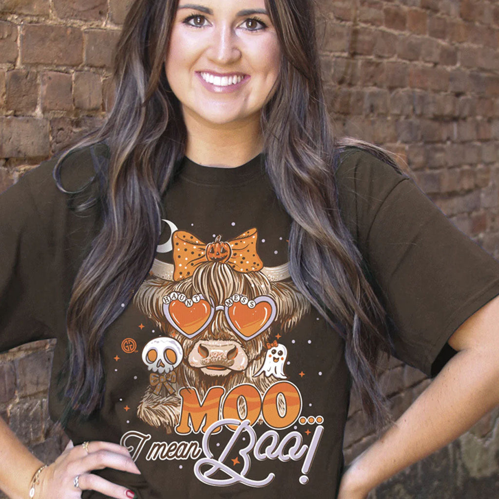 Girlie Girl Originals Moo Boo Highland Cow Fall - Adult & Kids T-Shirts, Sweatshirts & Hoodies apparel design preview 1