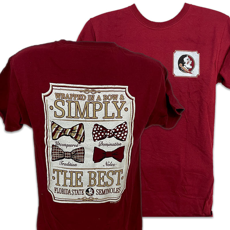 Florida State Preppy Simply The Best Bows - Adult & Kids T-Shirts, Sweatshirts & Hoodies apparel design preview 1