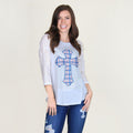 Bjaxx Southern Grace Plaid Cross Raglan - Adult & Kids T-Shirts, Sweatshirts & Hoodies apparel design preview 1