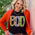 Texas True Threads Leopard Boo Halloween Canvas - Adult & Kids T-Shirts, Sweatshirts & Hoodies apparel design preview 1