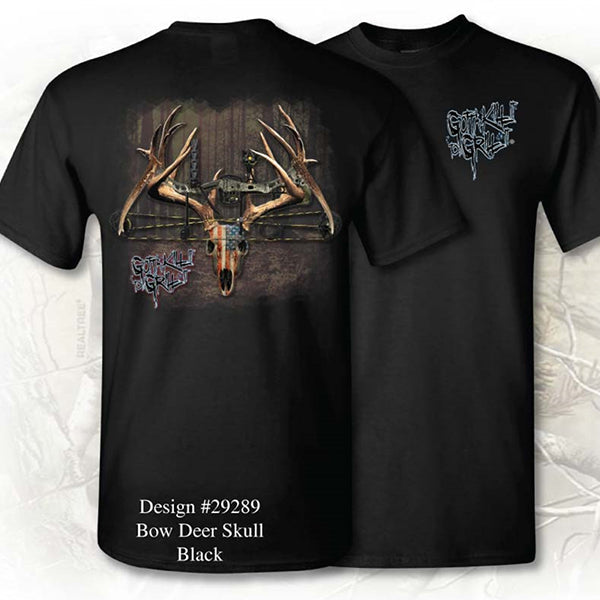 Gotta Kill It To Grill USA Bow Deer Skull - Adult & Kids T-Shirts, Sweatshirts & Hoodies apparel design preview 2