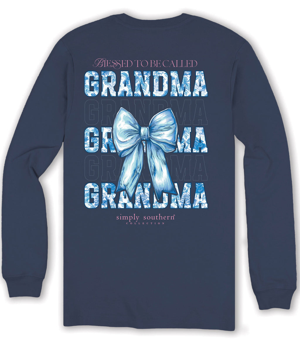 Simply Southern Blessed Grandma Bow - Adult & Kids T-Shirts, Sweatshirts & Hoodies apparel design preview 1