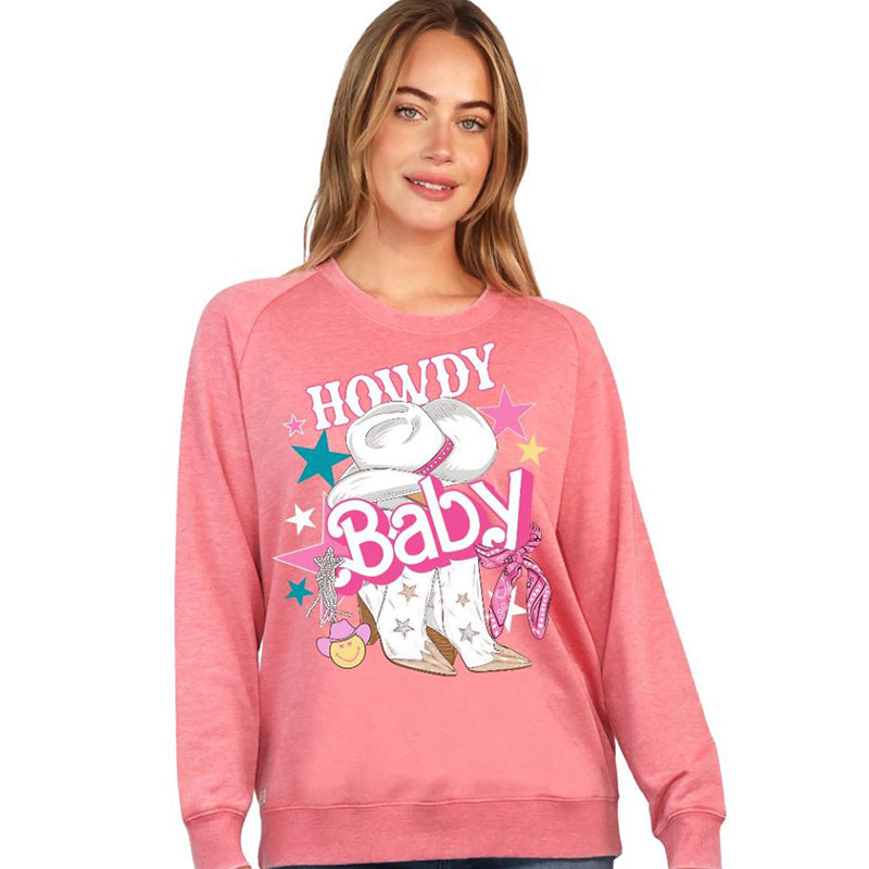 Simply Southern Howdy Baby Crew - Adult & Kids T-Shirts, Sweatshirts & Hoodies apparel design preview 1