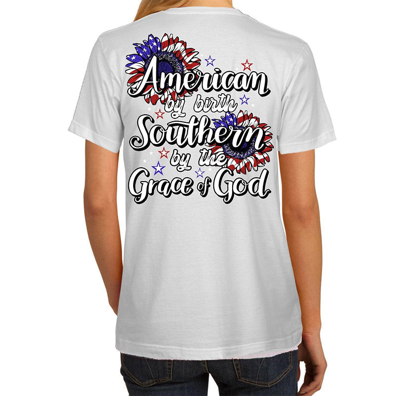 Southern Attitude USA By The Grace Of God - Adult & Kids T-Shirts, Sweatshirts & Hoodies apparel design preview 2
