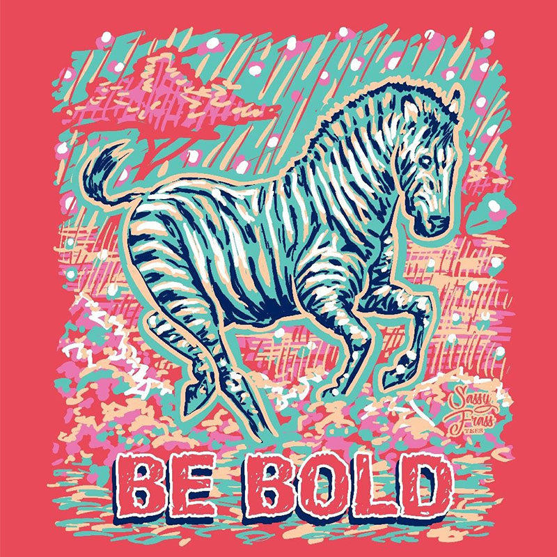 Sassy Frass Preppy Be Bold Zebra Comfort Colors - Adult & Kids T-Shirts, Sweatshirts & Hoodies apparel design preview 2
