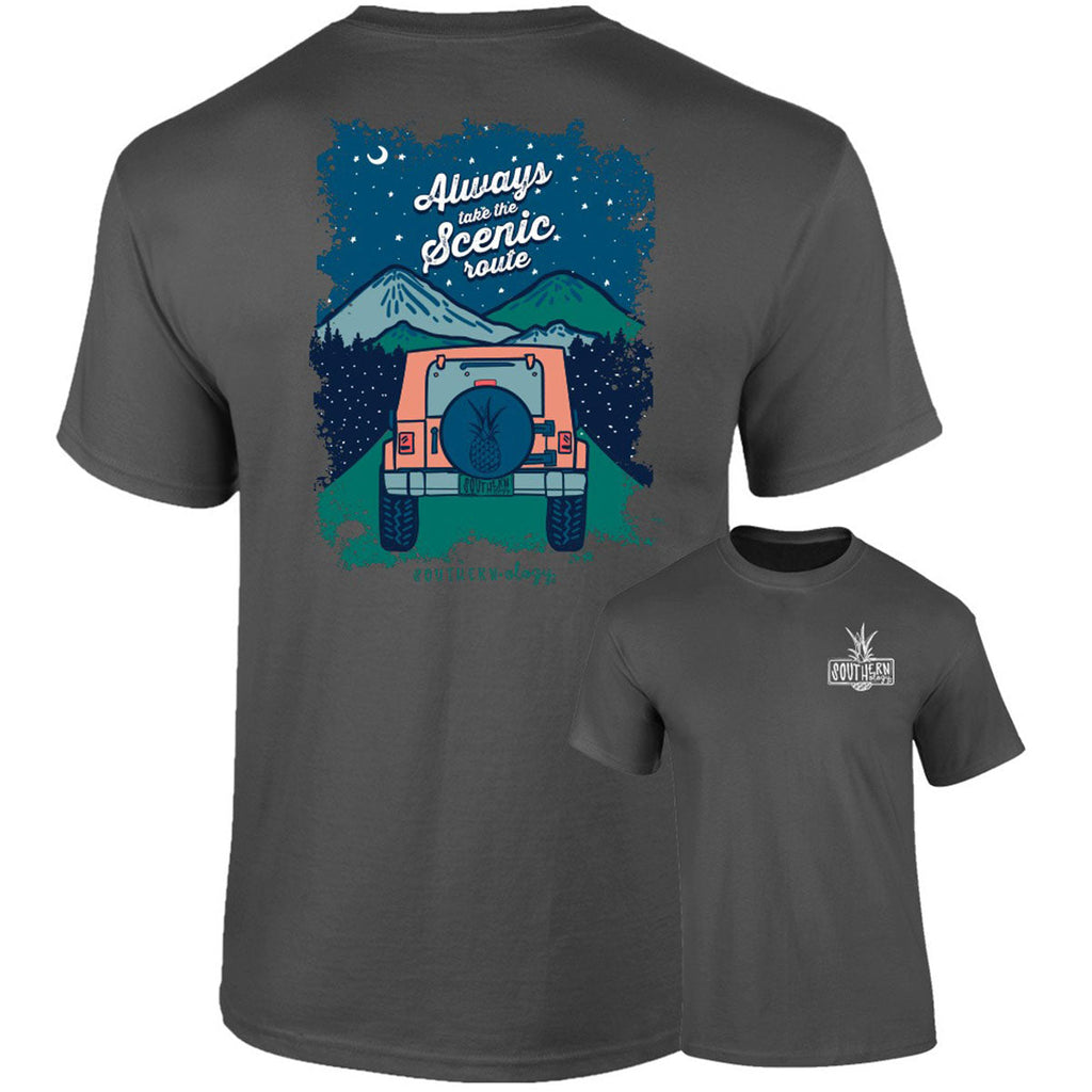 Southernology Always Take the Scenic Route Comfort - Adult & Kids T-Shirts, Sweatshirts & Hoodies apparel design preview 2