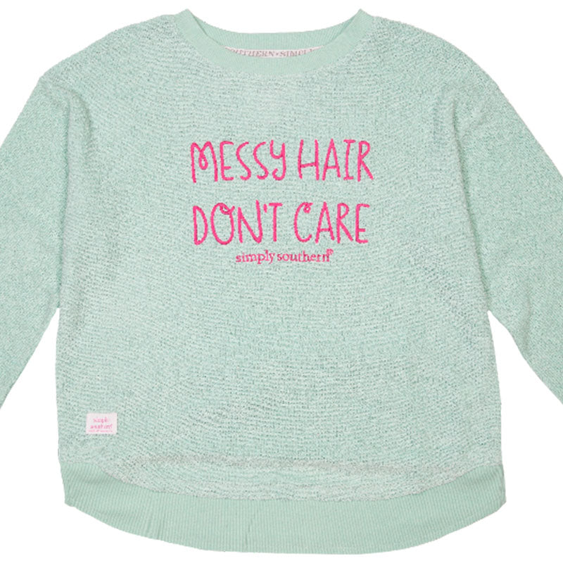 SALE Simply Southern Messy Hair Terry Soft Crew - Adult & Kids T-Shirts, Sweatshirts & Hoodies apparel design preview 1