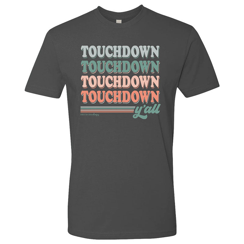 Southernology Stacked Touchdown Y'all Statement - Adult & Kids T-Shirts, Sweatshirts & Hoodies apparel design preview 1