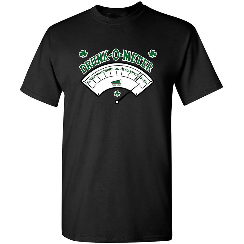 Drunk-O-Meter Irish Front Print - Adult & Kids T-Shirts, Sweatshirts & Hoodies apparel design preview 1