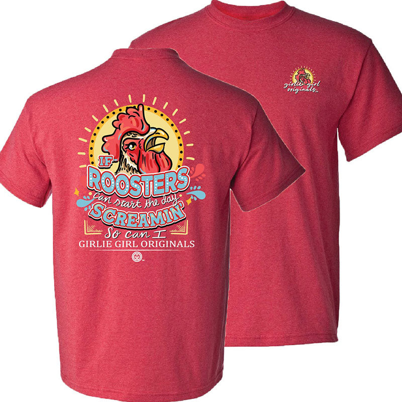 Girlie Girl Originals Roosters Start The Day - Adult & Kids T-Shirts, Sweatshirts & Hoodies apparel design preview 2