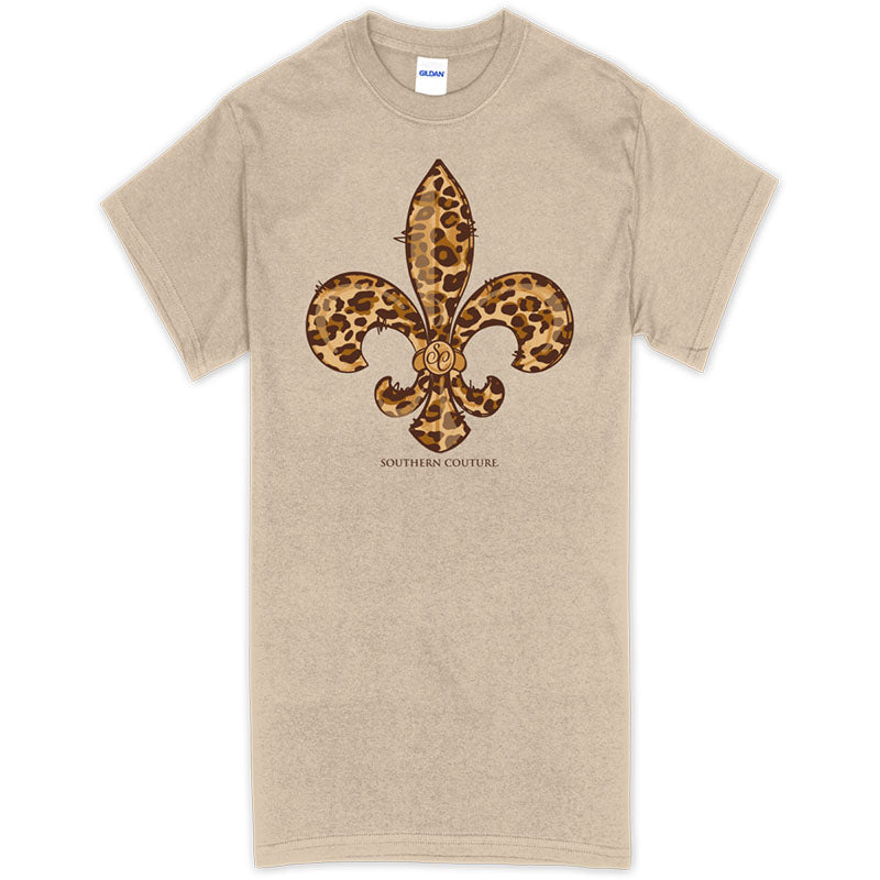 SALE Southern Couture Leopard Fleur De Lis Soft - Adult & Kids T-Shirts, Sweatshirts & Hoodies apparel design preview 1