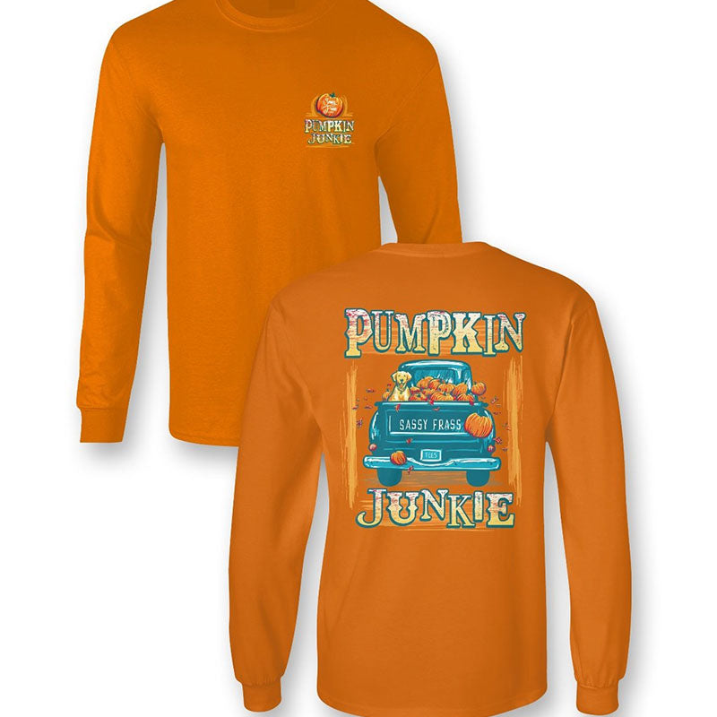 SALE Sassy Frass Pumpkin Junkie Fall - Adult & Kids T-Shirts, Sweatshirts & Hoodies apparel design preview 2