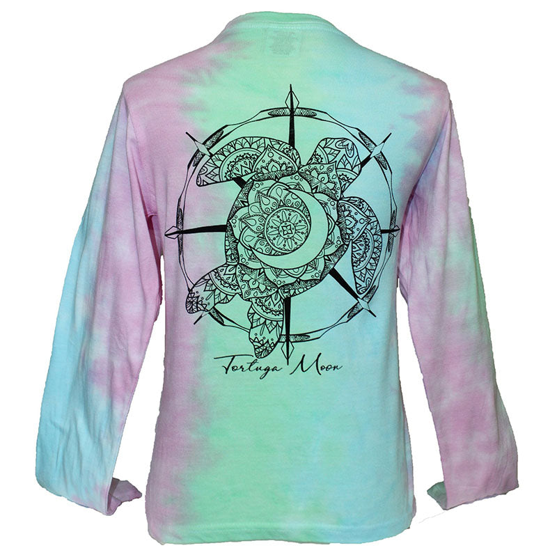 Southern Attitude Tortuga Moon Black Turtle Tie Dye - Adult & Kids T-Shirts, Sweatshirts & Hoodies apparel design preview 1