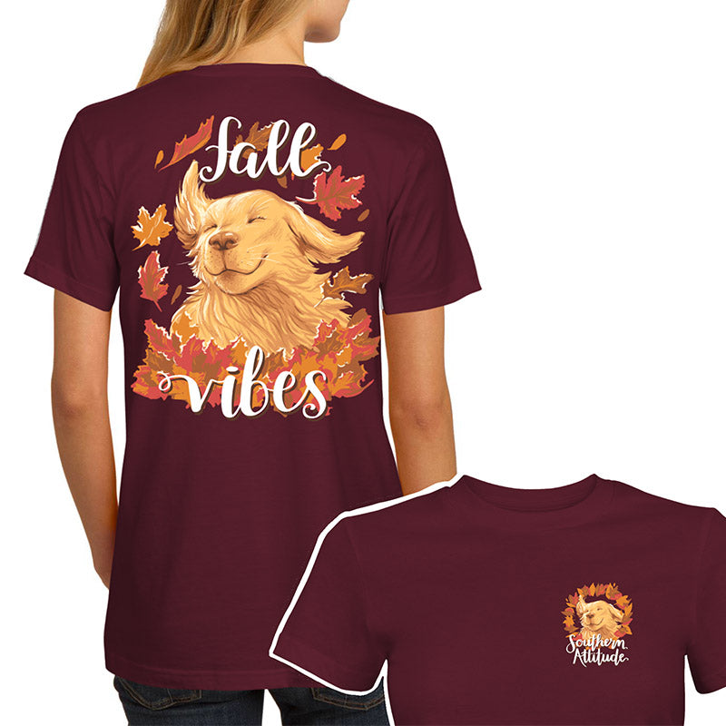 Southern Attitude Fall Vibes Dog - Adult & Kids T-Shirts, Sweatshirts & Hoodies apparel design preview 1