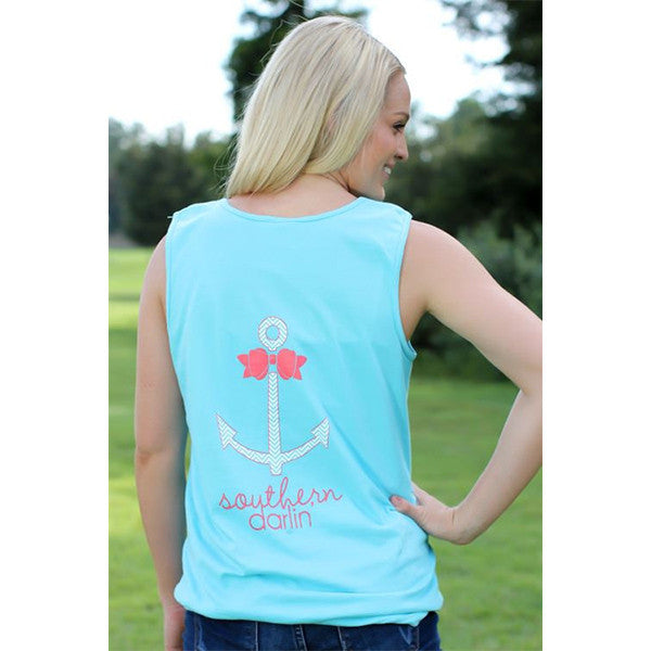 SALE Southern Darlin Comfort Color Anchor Bow Chevron - Adult & Kids T-Shirts, Sweatshirts & Hoodies apparel design preview 1