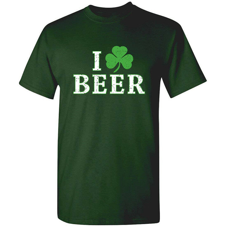 I Love Beer Irish Front Print - Adult & Kids T-Shirts, Sweatshirts & Hoodies apparel design preview 1