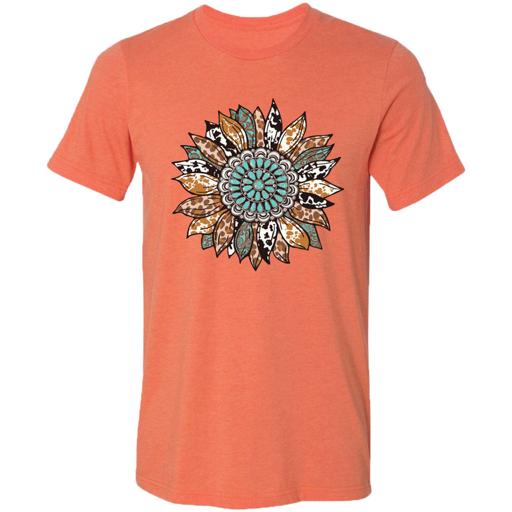 Girlie Girl Lulu Mac Concho Sunflower Canvas - Adult & Kids T-Shirts, Sweatshirts & Hoodies apparel design preview 2