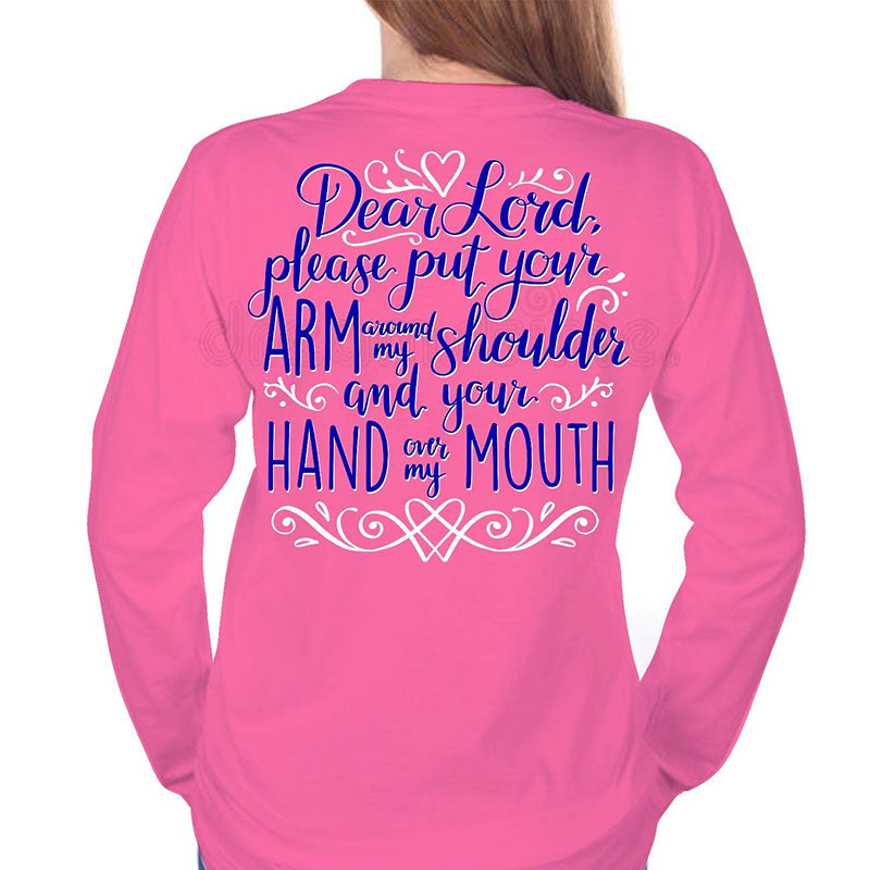 Southern Attitude Dear Lord Hand Over My Mouth - Adult & Kids T-Shirts, Sweatshirts & Hoodies apparel design preview 1