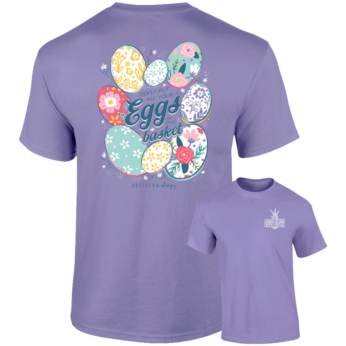 Southernology Eggs in a Basket Easter Comfort Colors - Adult & Kids T-Shirts, Sweatshirts & Hoodies apparel design preview 1