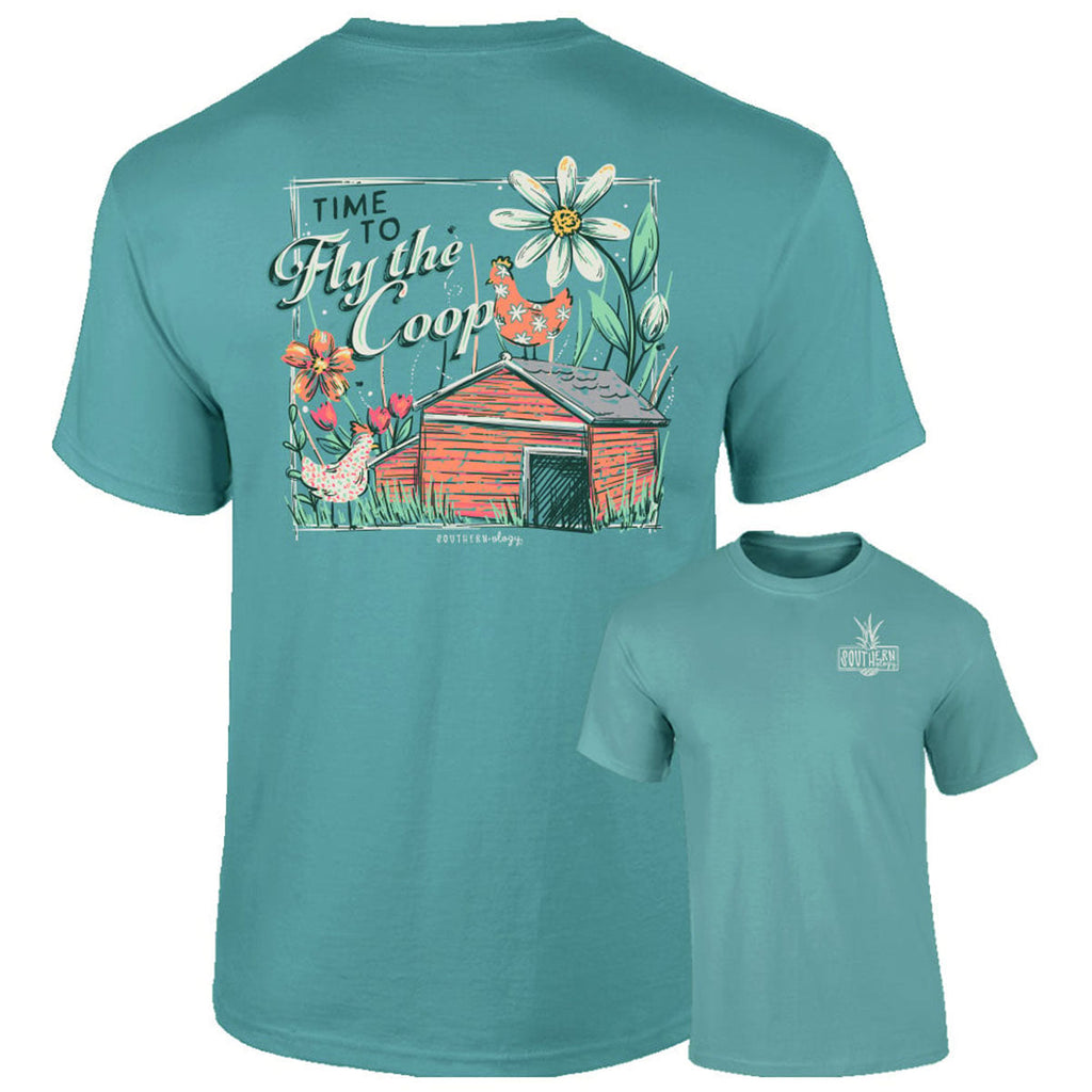 Southernology Fly the Coop Comfort Colors - Adult & Kids T-Shirts, Sweatshirts & Hoodies apparel design preview 2
