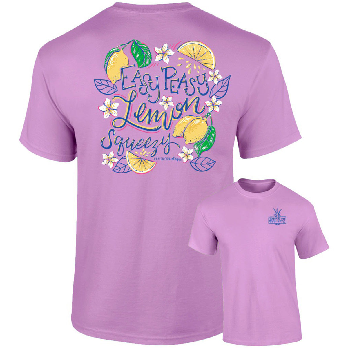 Southernology Easy Peasy Lemon Squeezy Comfort Colors - Adult & Kids T-Shirts, Sweatshirts & Hoodies apparel design preview 2