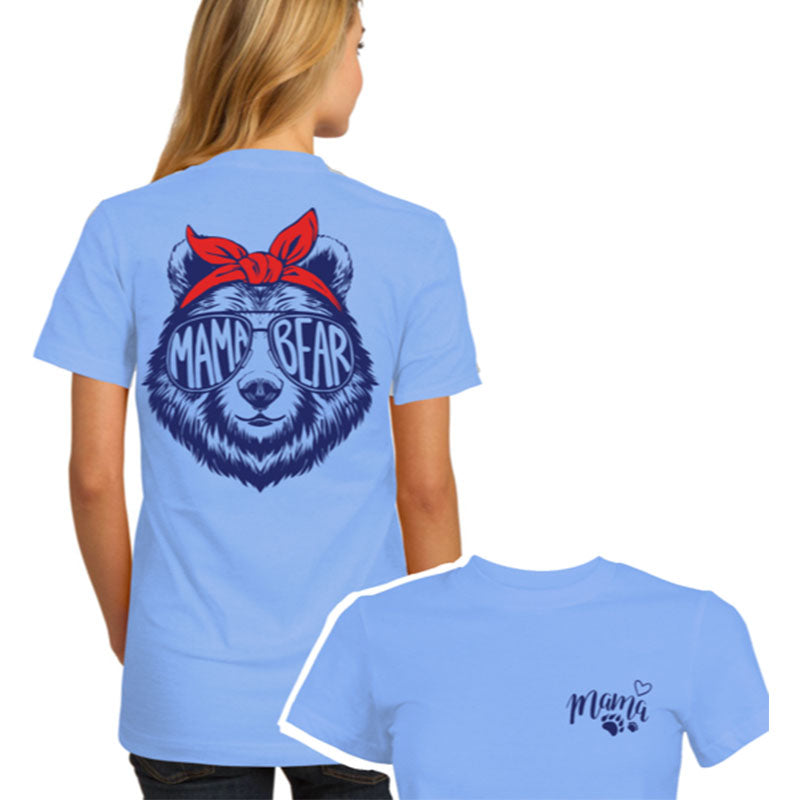 Southern Attitude Mama Bear Glasses - Adult & Kids T-Shirts, Sweatshirts & Hoodies apparel design preview 2