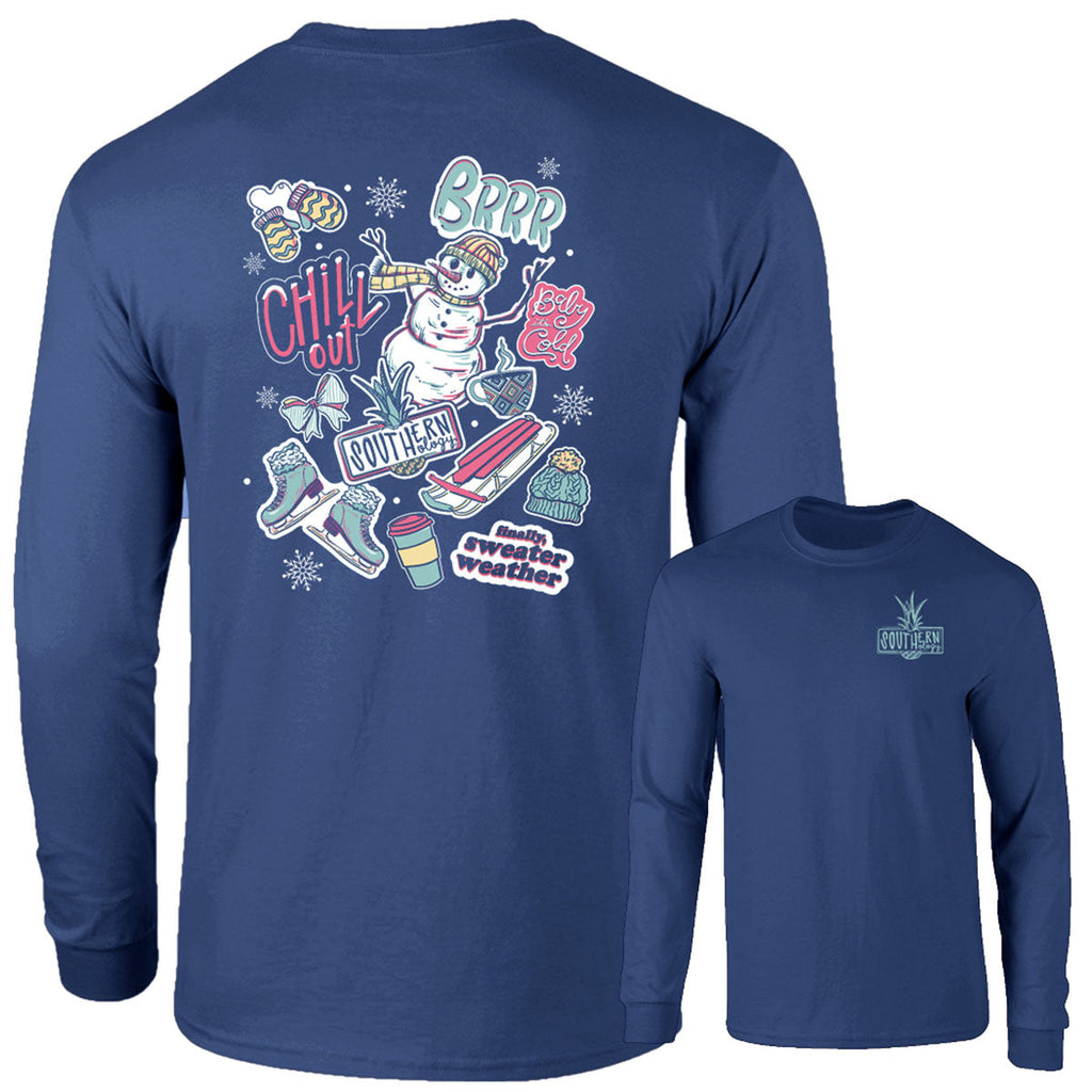 Southernology Winter Decals Holiday Comfort Colors - Adult & Kids T-Shirts, Sweatshirts & Hoodies apparel design preview 1