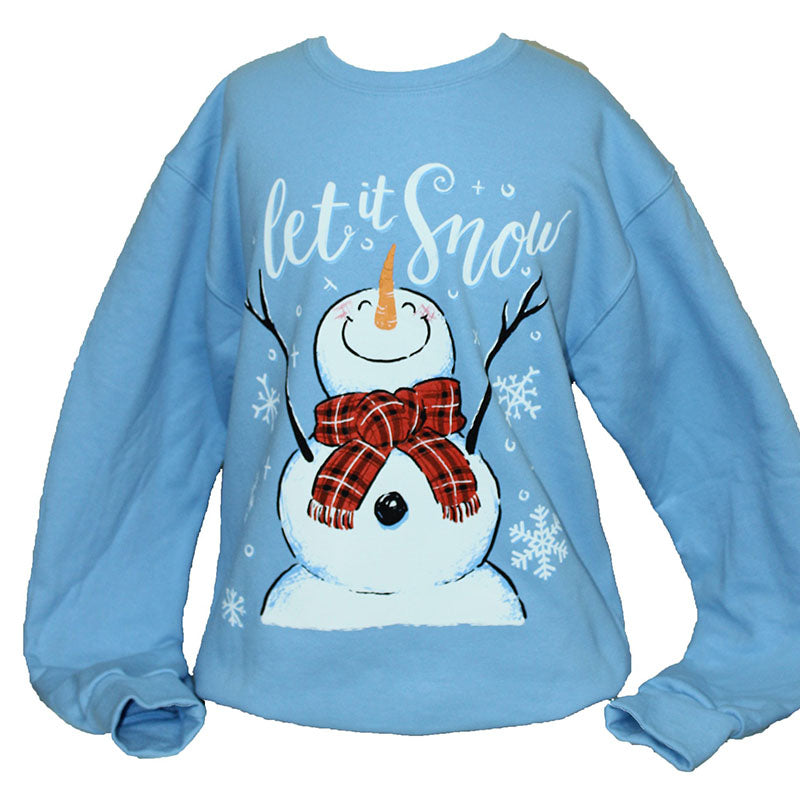 SALE Southern Attitude Let It Snow Holiday Crew - Adult & Kids T-Shirts, Sweatshirts & Hoodies apparel design preview 2