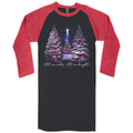 Southern Couture Christmas All Is Calm Raglan - Adult & Kids T-Shirts, Sweatshirts & Hoodies apparel design preview 1