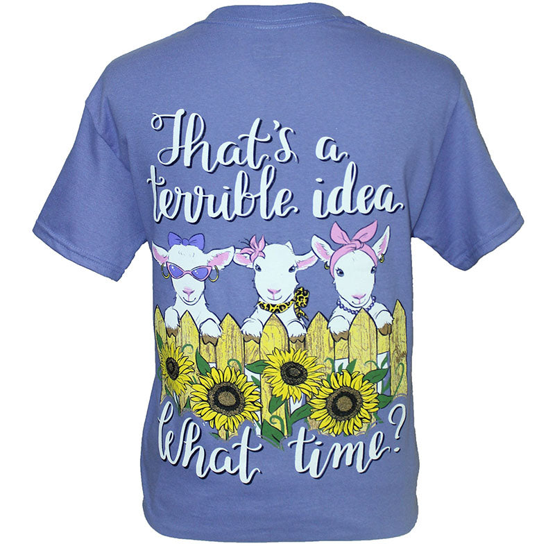Southern Attitude What Time Goats Sunflower - Adult & Kids T-Shirts, Sweatshirts & Hoodies apparel design preview 1