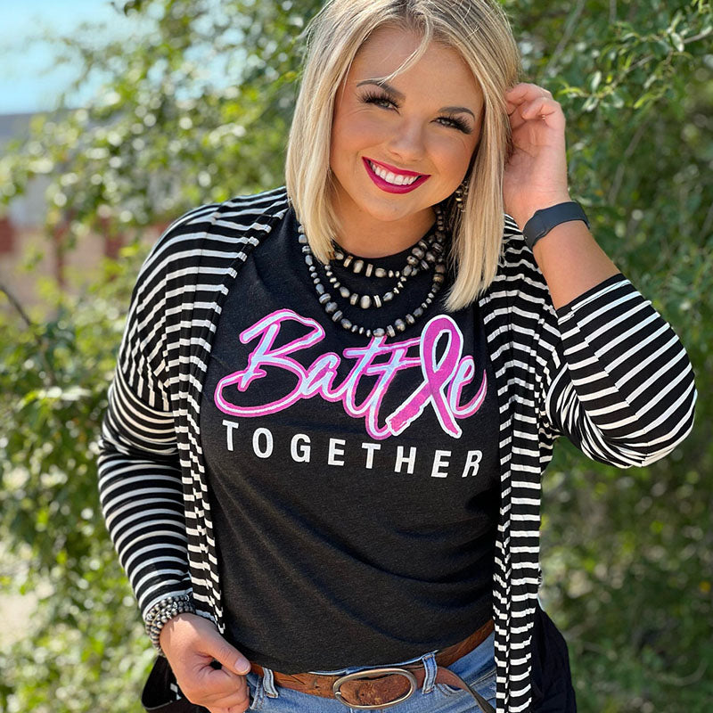 Texas True Threads Battle Together Breast Cancer - Adult & Kids T-Shirts, Sweatshirts & Hoodies apparel design preview 1
