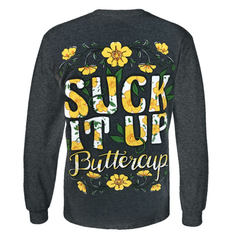 Southern Attitude Preppy Suck It Up Buttercup - Adult & Kids T-Shirts, Sweatshirts & Hoodies apparel design preview 1